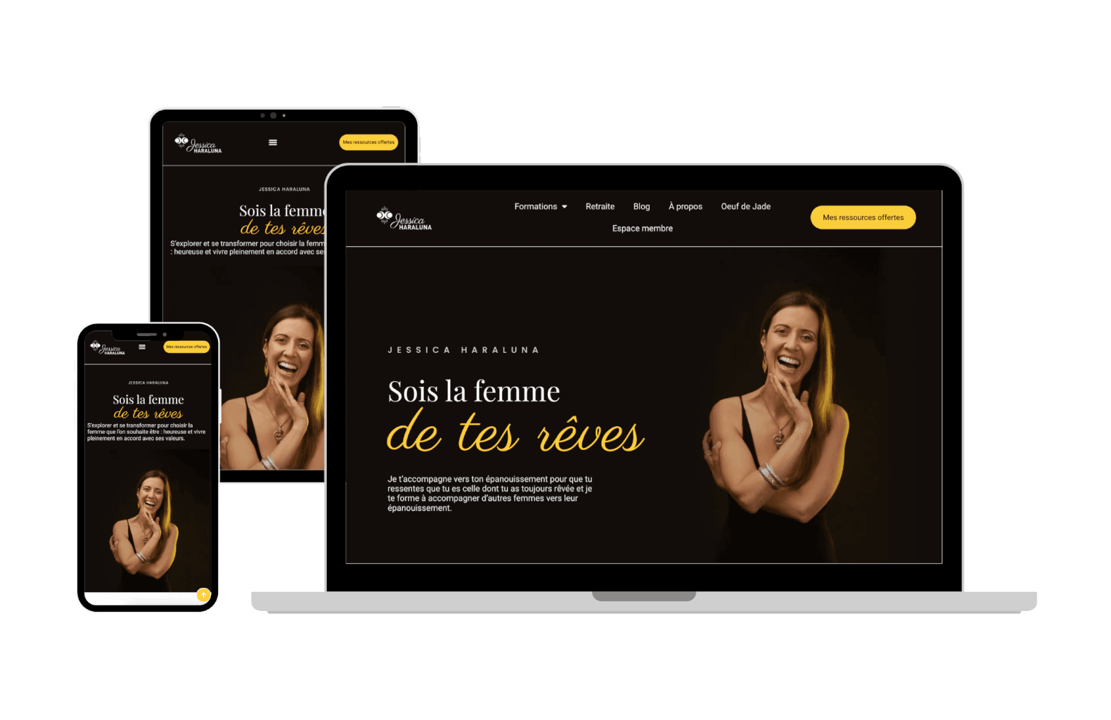 Site e-commerce - Jessica Haraluna - Création site Internet à Liège