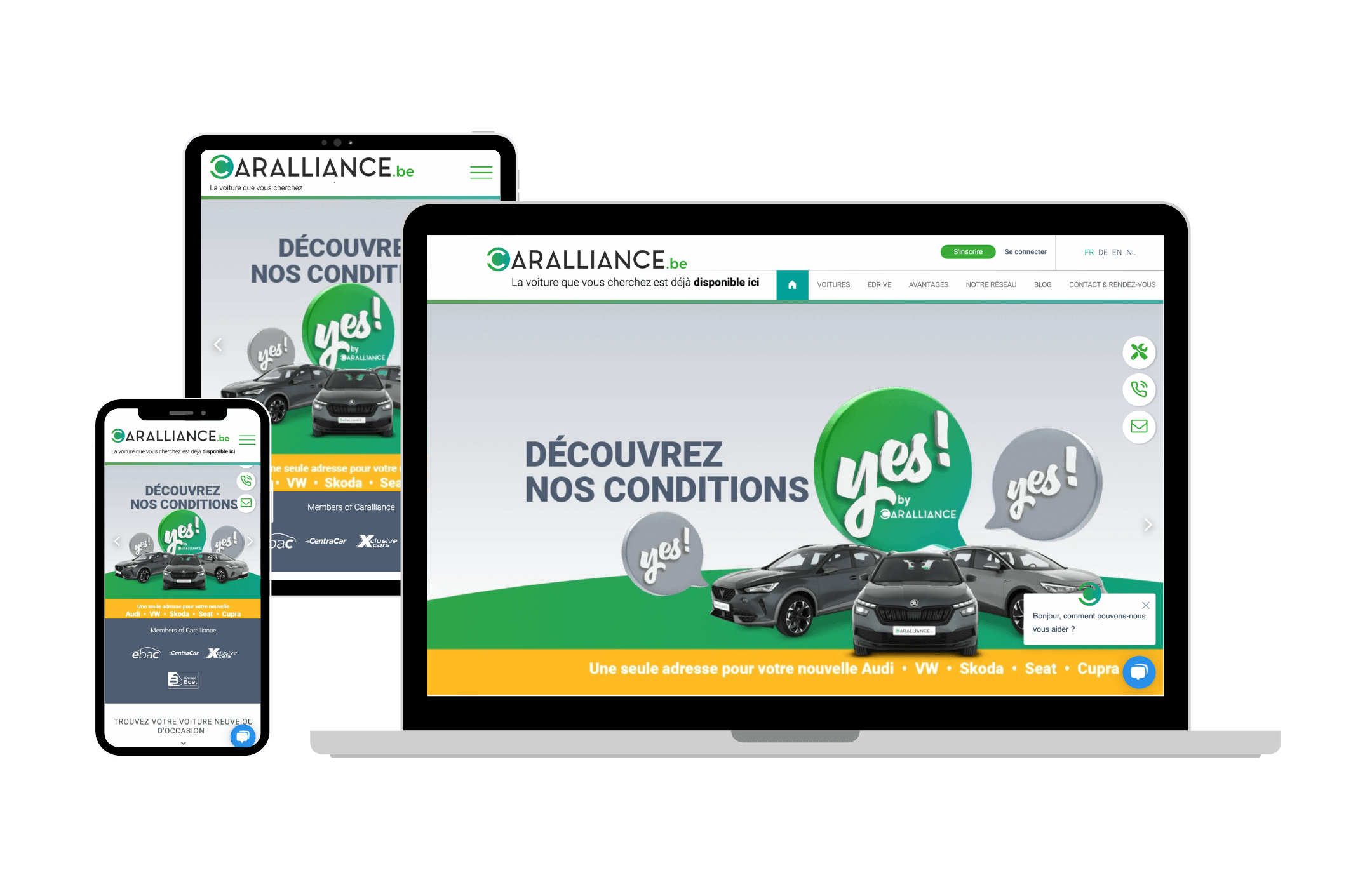 Site e-commerce - Car Alliance - Création site Internet à Liège